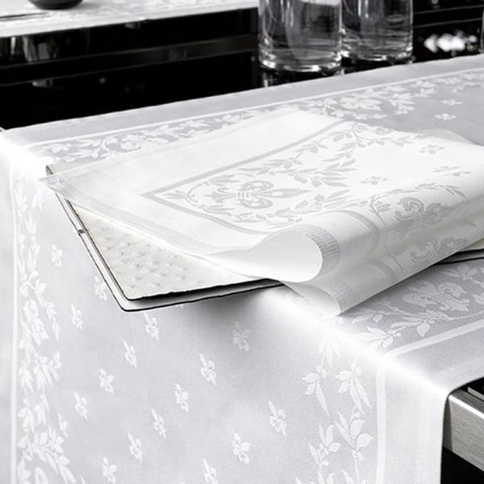 De Witte Lietaer Servetten, Lilium Wit (4 st.) - 51 x 51 cm - 100% Damast Katoen