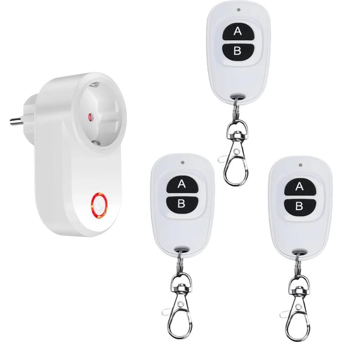 Prise Intelligente Sans Fil 433Mhz Télécommande Socket EU FR Étanche Télécommande 15A 110V 220V Prise RF pour Appareils Ménagers Lampe ON OFF vert de mer