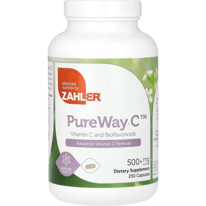 Zahler, PureWay-C, 500 mg, 250 capsules