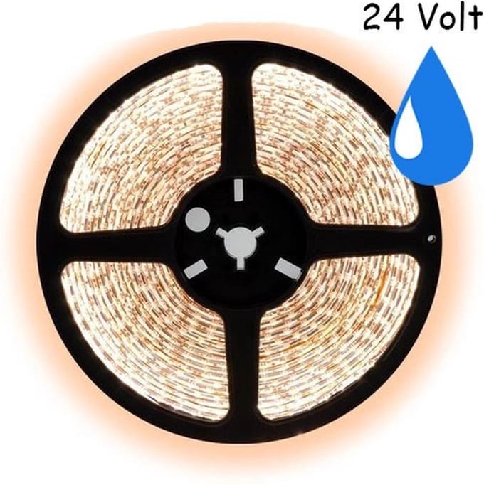 2.5 meter warm wit led strip waterproof - IP65 - 60Leds/m - 24V