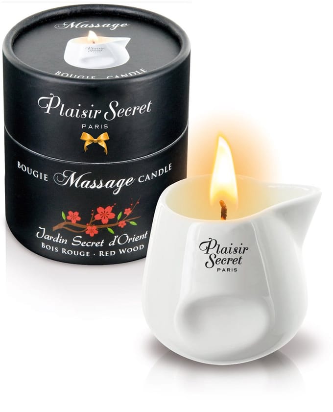 Plaisir Secret - Massagekaars Rood Hout 80 ml