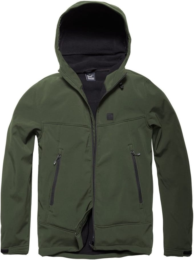 Vintage Industries Funktion-jas Alford Softshell-jas Dark Olive