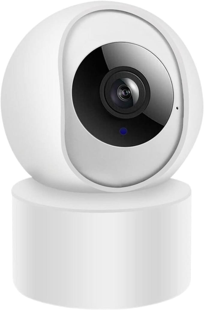Mini Camera - Beveiligingscamera Binnen - Huis Bewaken - Automatische Tracking - 1080p - Wit
