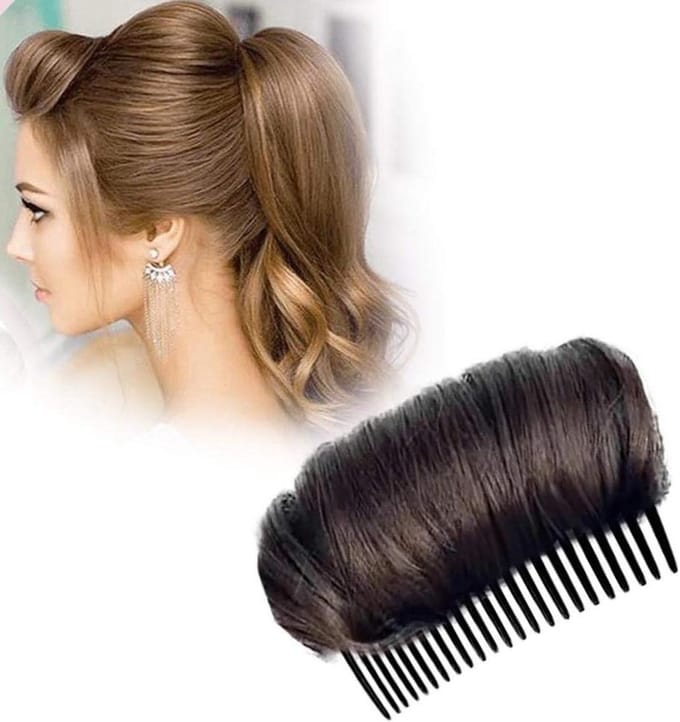 Fluffy Haar Pads voor Volume en Dikte - Bump Styling Insert Tool voor DIY Haarstijl en Wigs in Donkerbruin
