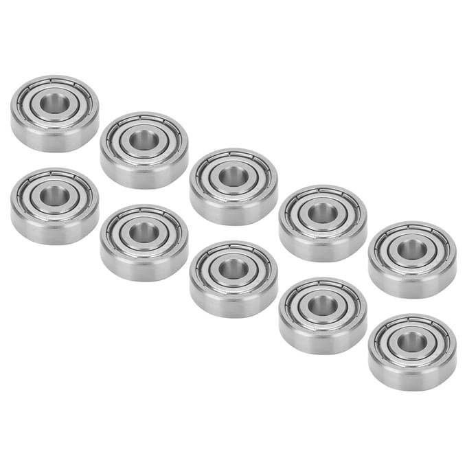 10 Stuks Kogellager Stille Roestvrijstalen Longboard Roller Skating Wiel Accessoires S625Z white