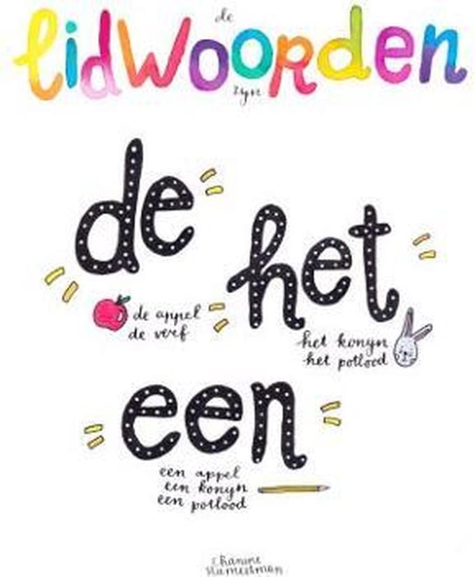 Educatieve poster voor in school - Taal - de Lidwoorden (A3-formaat)