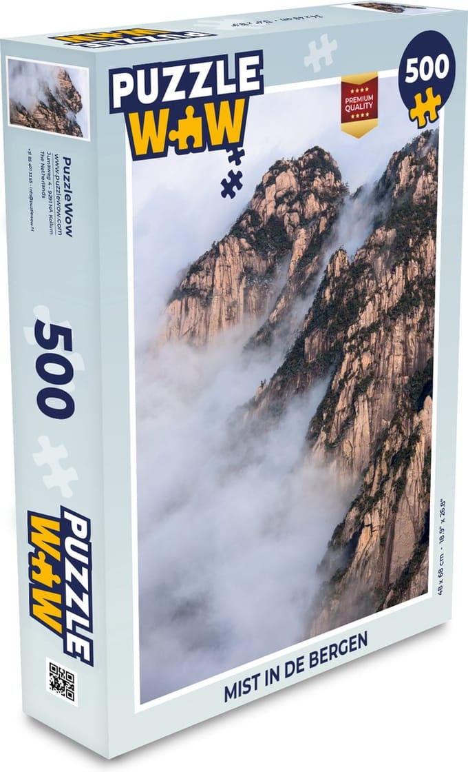 Puzzel Mist in de bergen - Legpuzzel - Puzzel 500 stukjes