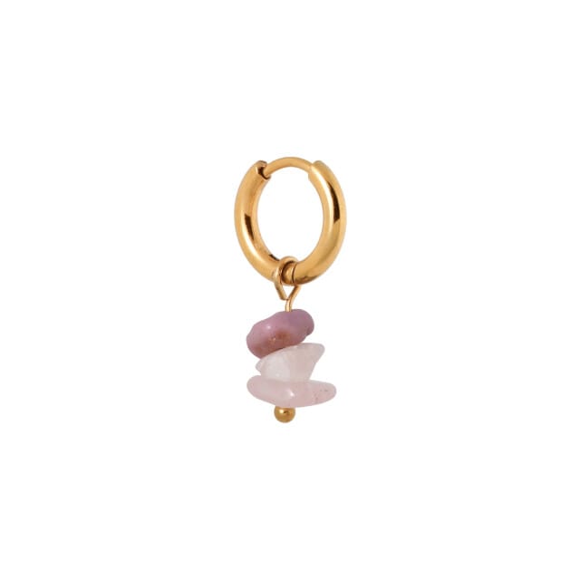 Label Kiki Triple purple rock hoop