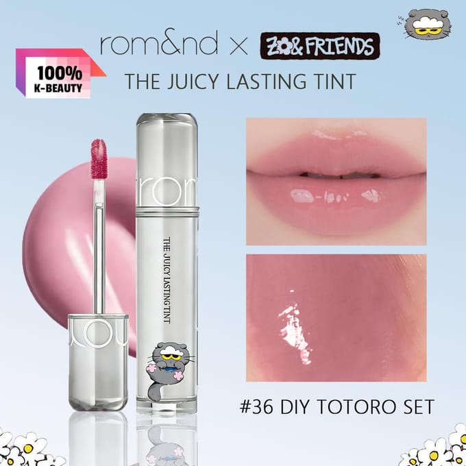 romand - romand X ZO&FRIENDS Tint DIY Set - 3 Types #36 Kitten Lychee
