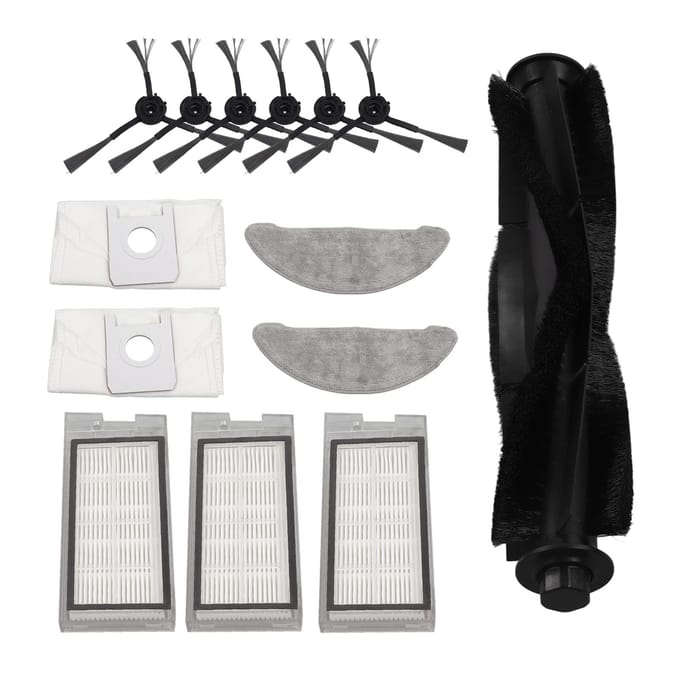 Robotstofzuiger Accessoire Borstel Stofzak Reinigingsdoek Set Kit voor EVE PLUS gray