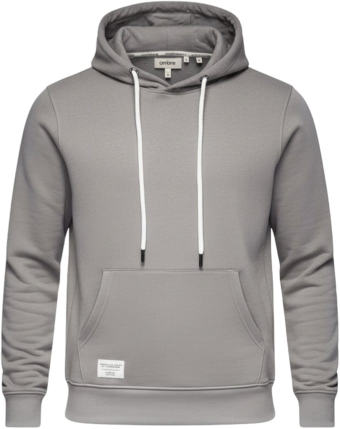 OMBRE Sweater - Regular Fit - Katoen - Lange Mouw Grijs M