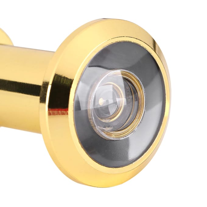 200 Graden Brede Kijkhoek Deurkijker met Zware Privacy Cover Goud