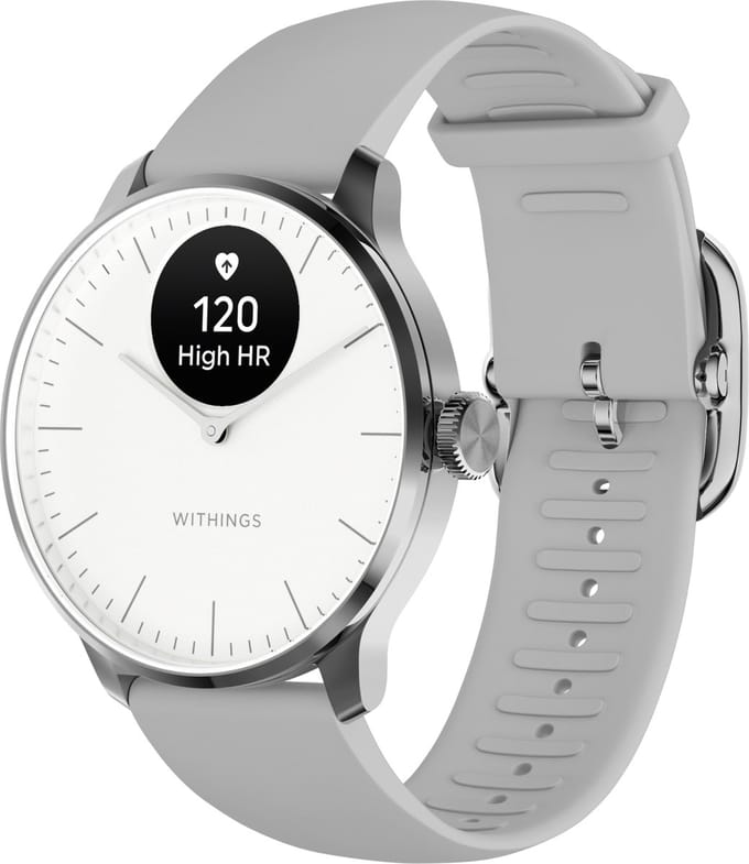 Withings ScanWatch Light - 37mm Hybride Smartwatch - Hartslagmeter, Slaaptracker, Menstruatiecyclus Tracking, Activiteitstracker, 35 Dagen Batterij, Gorilla Glass, 5 ATM Waterdicht
