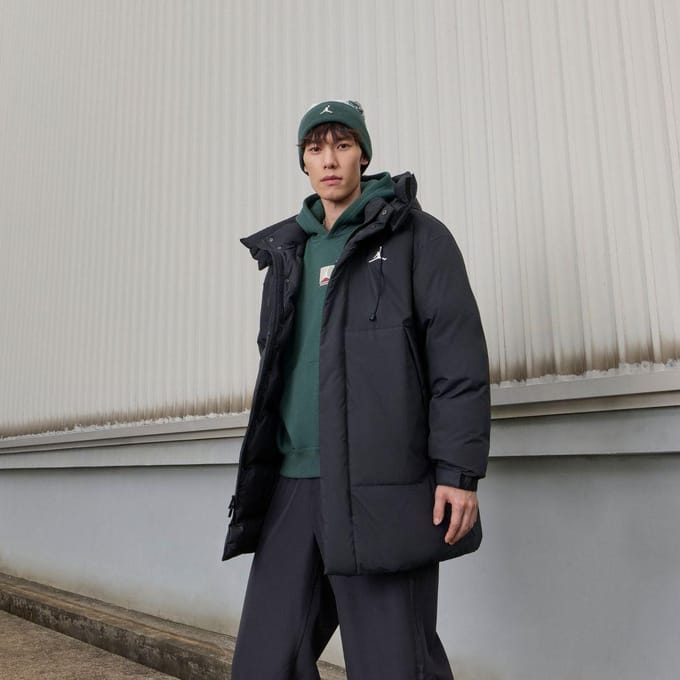Manteau matelassé à capuche Jordan 2XL gray