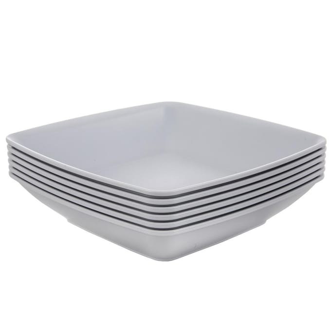 6x Diepe Plastic Bordeesschalen - Herbruikbaar voor Kamperen & Picknick