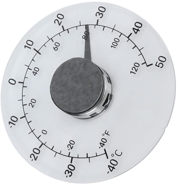 Buitenthermometer - Temperatuurmeter - Weer Buiten - Nauwkeurige Meting - 43 Inch Diameter - Transparant