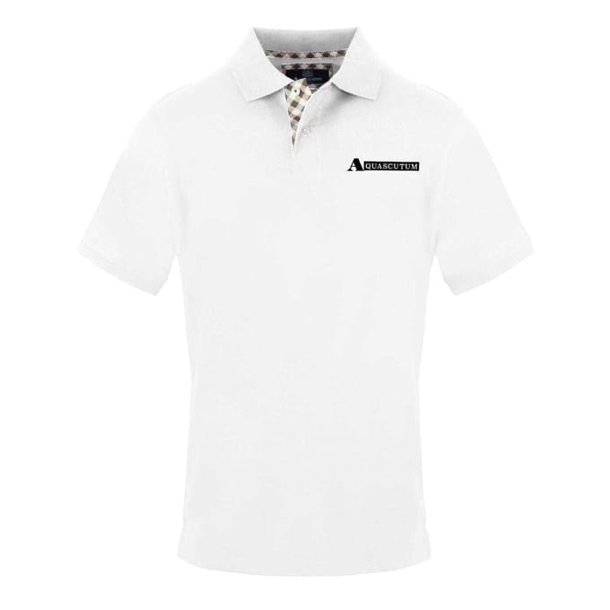 Aquascutum Heren Logo Poloshirt (Wit)