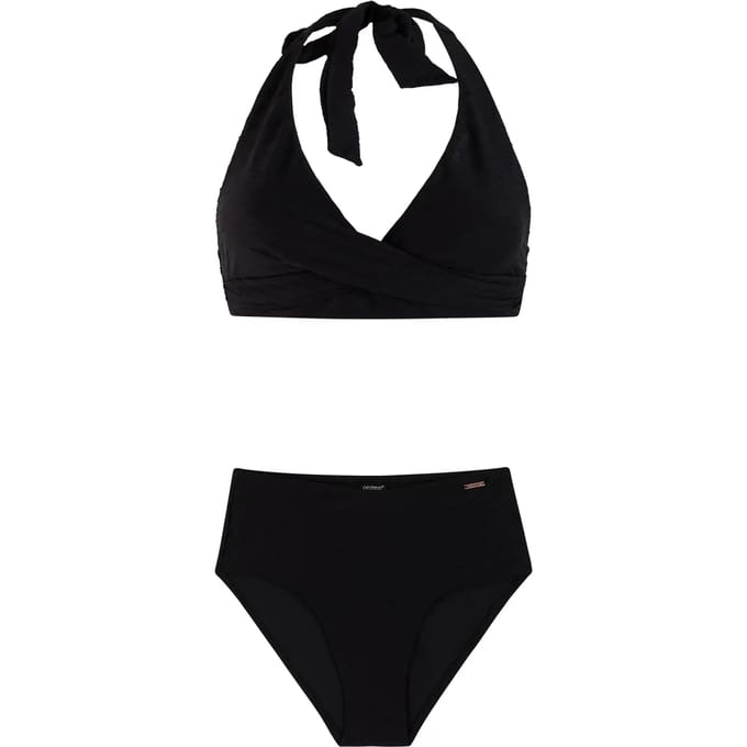 Protest PRTFrea - Bikini set Dames - Clipsluiting - Vaste vulling - Normale pasvorm - Hoge taille - Volledige dekking - Zwart