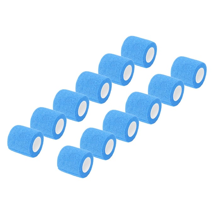 12 Stuks 4.5M Dier Elastisch Zelfklevend Verband Niet Geweven Polyester blauw