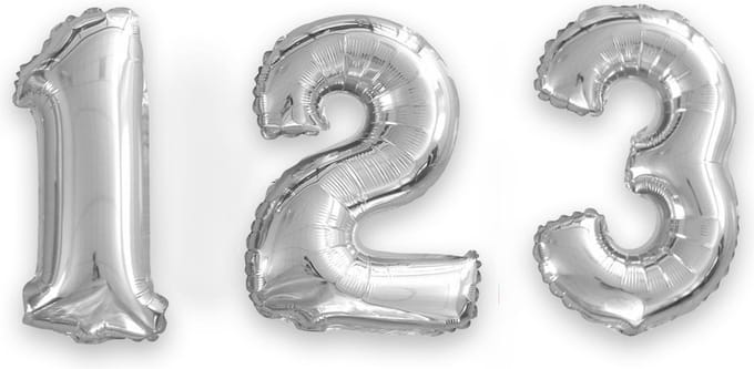PARTYDECO - Zilverkleurige aluminium cijfer ballon