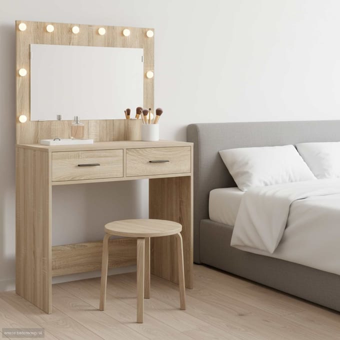 vidaXL - Kaptafel - Sonoma - Eik - 78,5 - x - 41 - x - 135 - cm - Bewerkt - hout