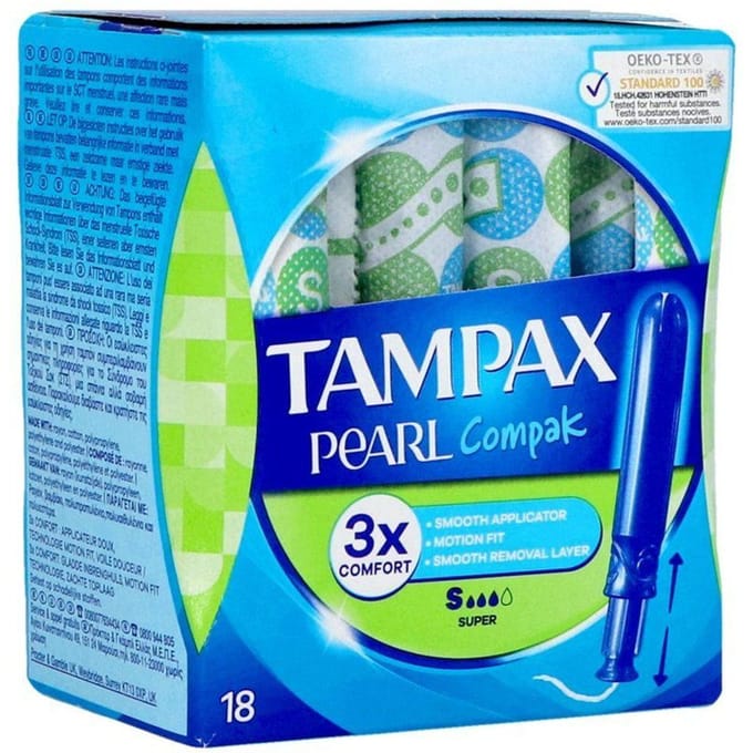 Tampax Pearl Compak SuperTampons Met Inbrenghuls X18