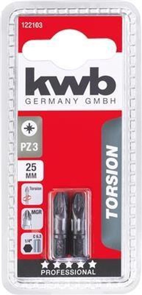 KWB 2 Bits 25mm Torsie Pz 3