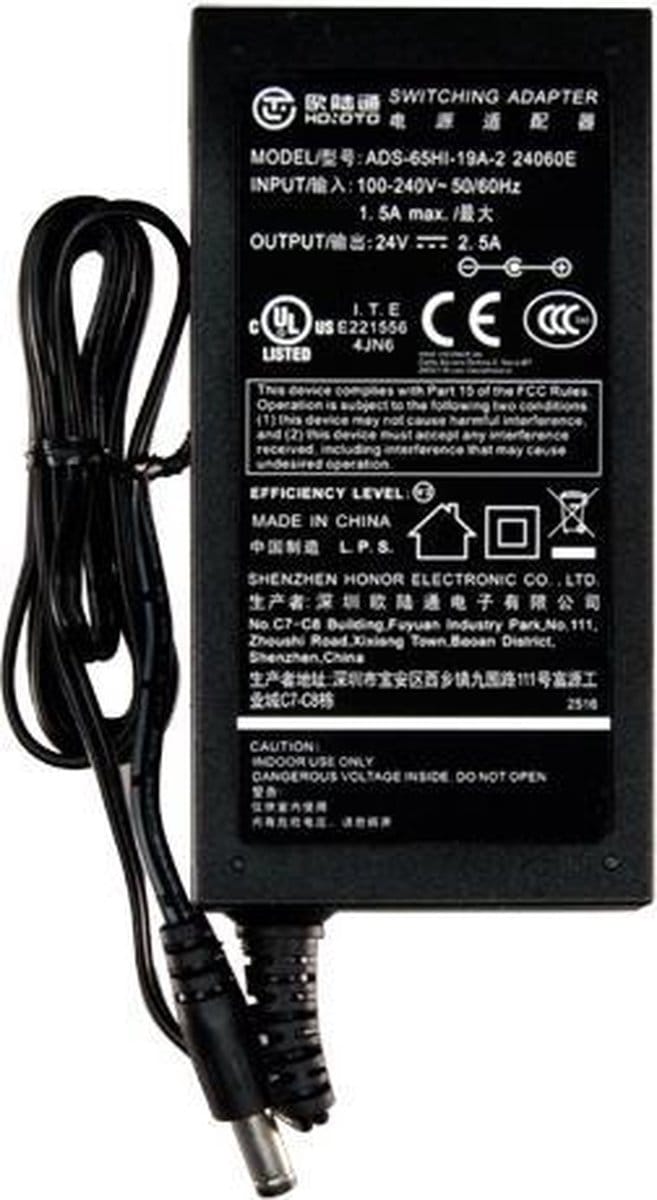 WL4 PA-24-2500 24V/2.5A Voeding adapter