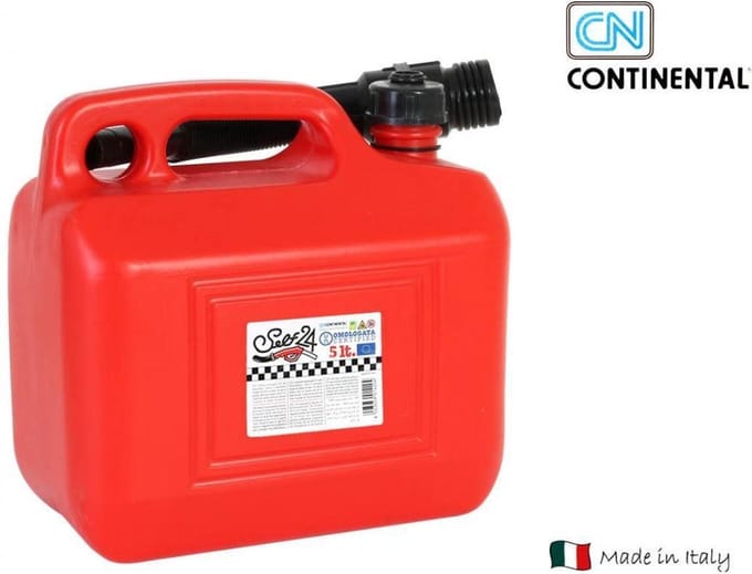 Continental jerrycan benzine 5 liter met schenktuit
