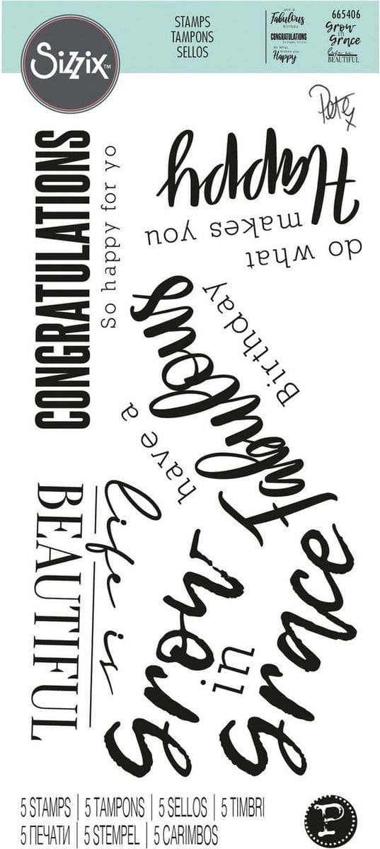 Clear stamps sunnyside 4- Sizzix