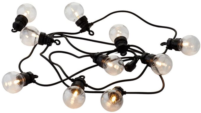 Sirius Lucas Clear Startset – Lichtsnoer Buiten 10 lampjes – Tuinverlichting Transparante Lampjes