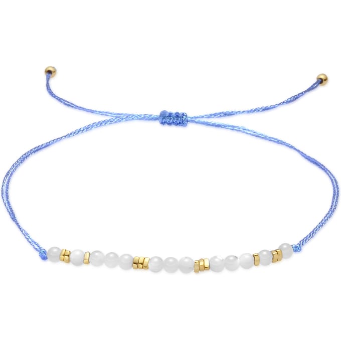 Luxenter Armband van wit parelmoer met 18-karaats geelgouden afwerking - Gonli