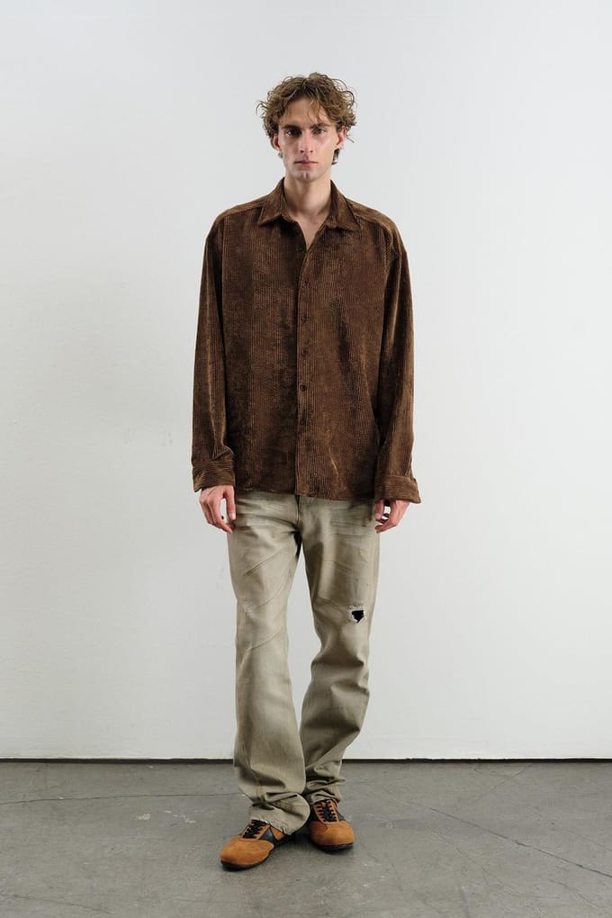 Overmaatse Fluwelen Shirt