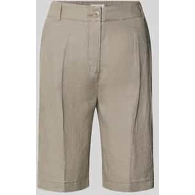 Linnen short met steekzakken