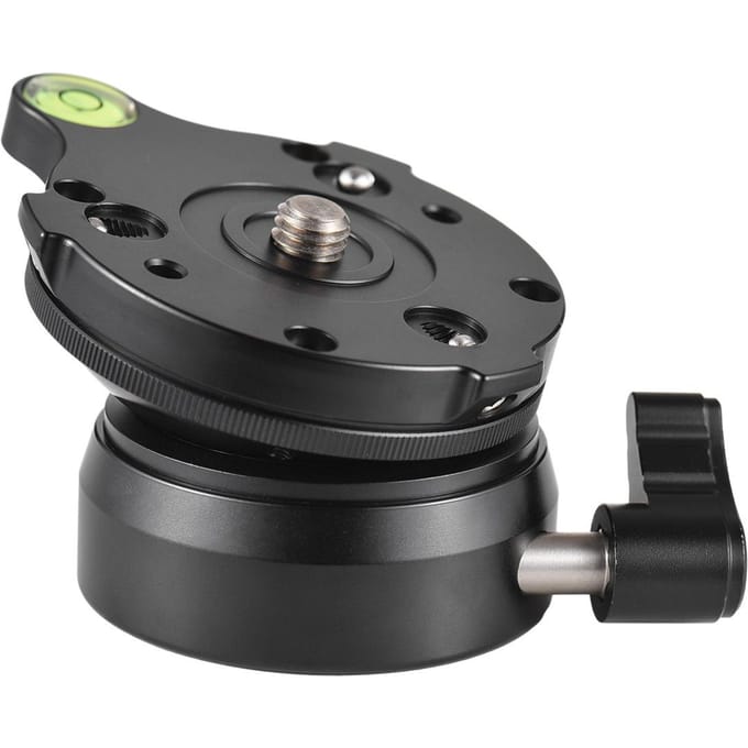 Base de nivellement pour trépied, tête de trépied pour appareil photo, niveleur d'appareil photo en alliage d'aluminium, niveau à bulle 3 8 Mounting Screw