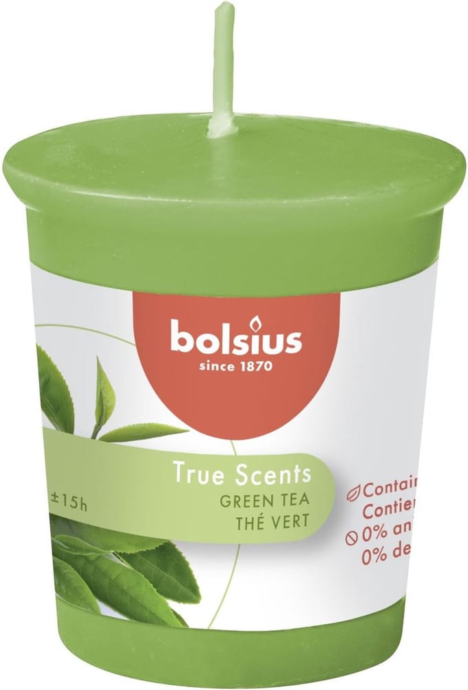 Bolsius - geurvotive 53/45 True Scents Green Tea pak - 4 stuks