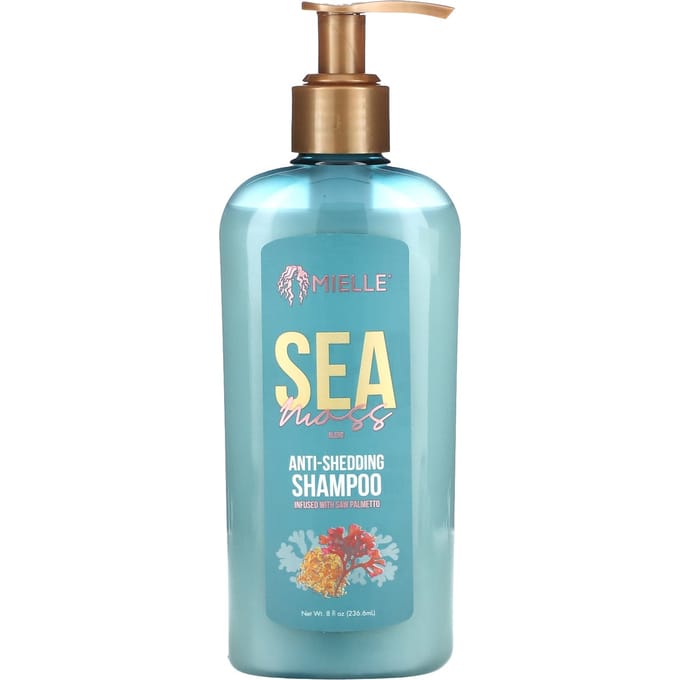 Mielle, Sea Moss Blend, Shedding Anti Shampoo, 8 fl oz (236.6 ml) blue