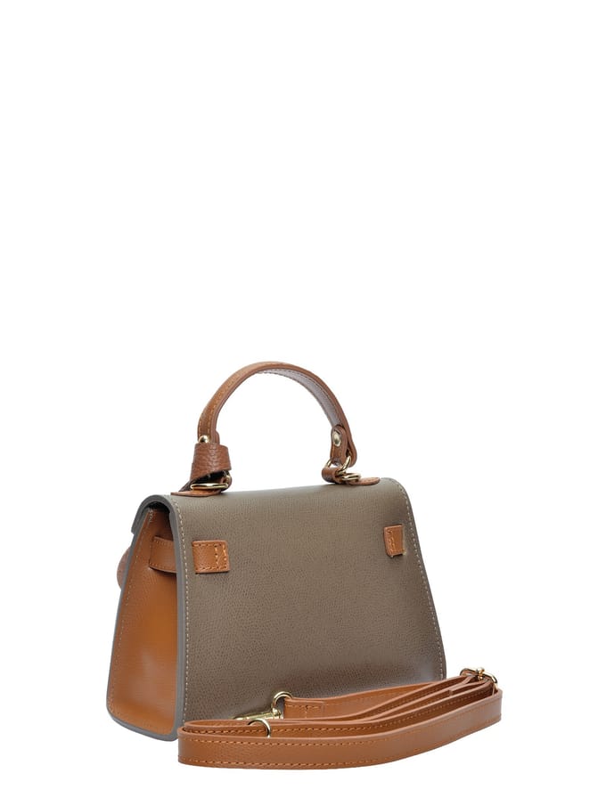 Isabella Rhea Tweekleurig Rundleer Tas