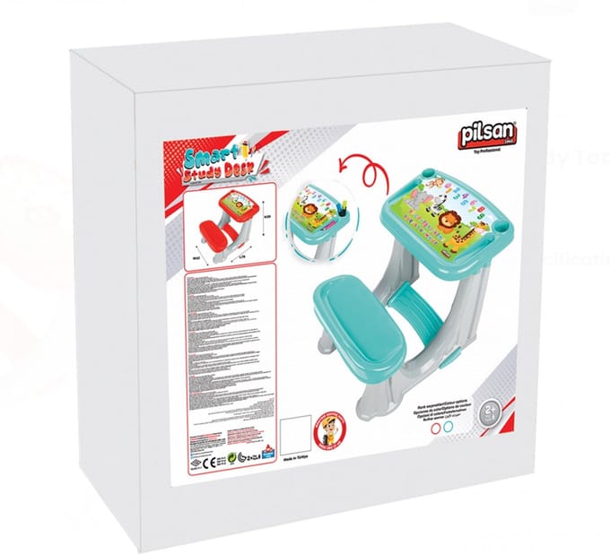 Pilsan Smart Speelbureau - Met Cijfers en Letters - Rood/Grijs