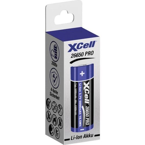 XCell Speciale oplaadbare batterij 26650 Li-ion 3.7 V 5000 mAh 1 stuk(s)