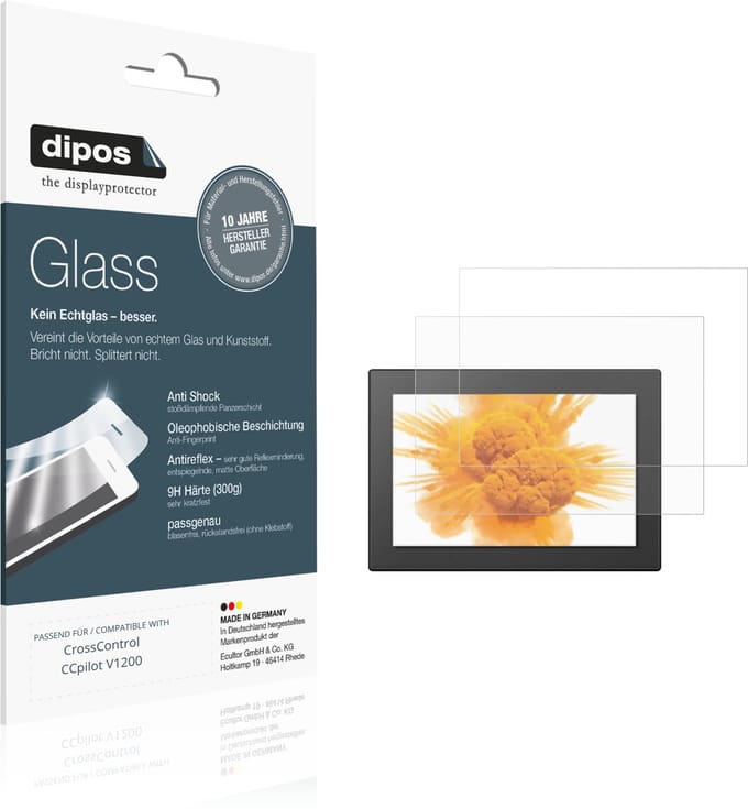 dipos – 2x Matte Pantserfolie geschikt voor CrossControl CCpilot V1200 | 9H Screenprotector