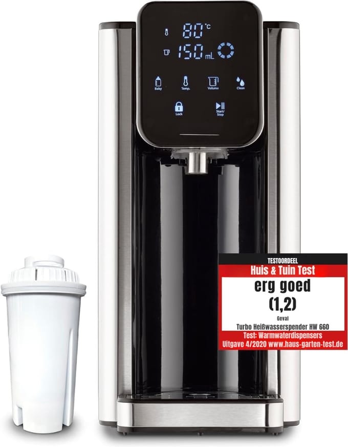 Core® Heetwaterdispenser - Waterdispenser - Zilver - ‎26cm x 16cm x 32cm