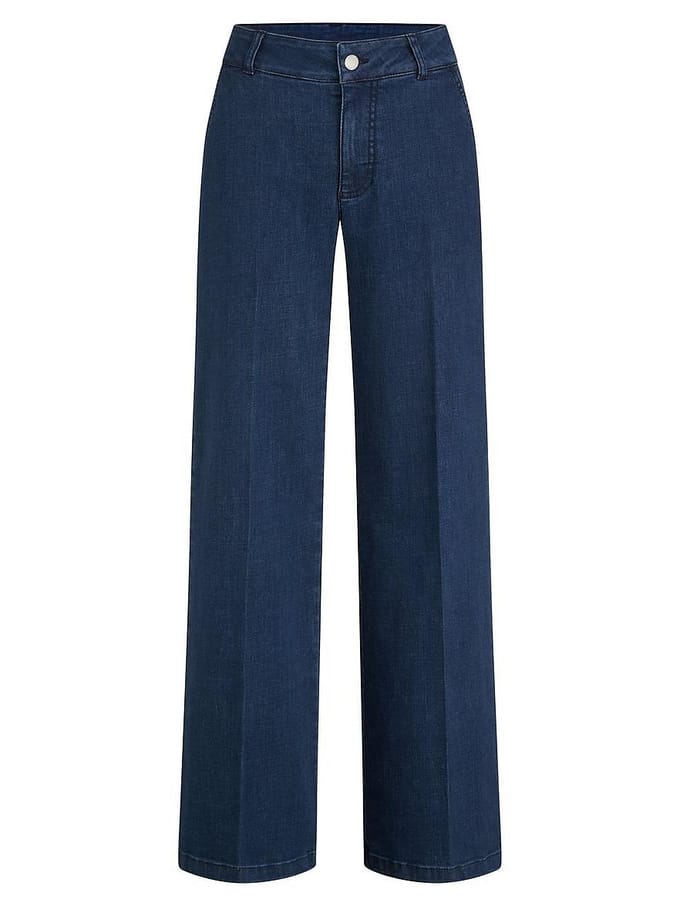 Wide Fit-jeans Van Peter Hahn denim