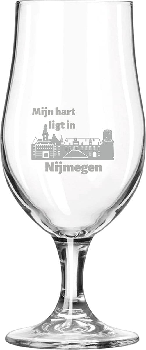 Gegraveerde bierglas op voet 49cl Nijmegen