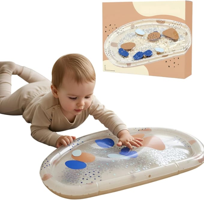 ZMR® Watermat - Speelmat Water - Waterspeelmat Baby - Bruin -‎ 73cm x 42cm x 3cm