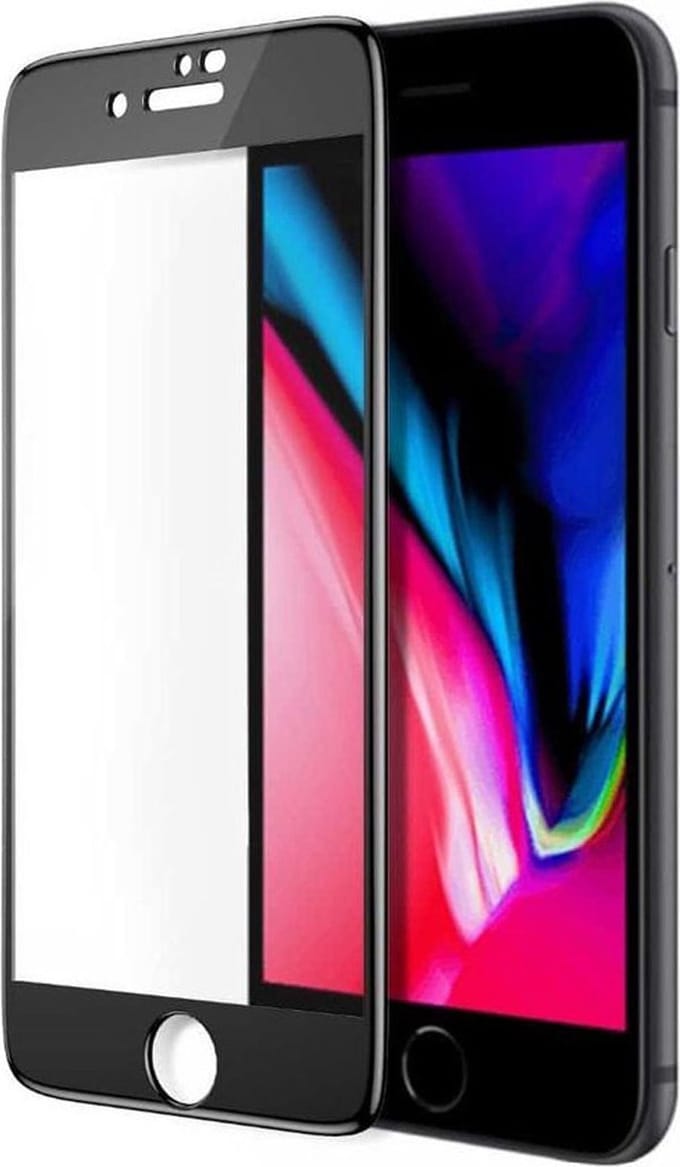 Multimedia & Accessoires GoldLine Tempered Glass Screen Protector geschikt voor Apple iPhone 7, Apple iPhone 8, Apple iPhone SE (2020) en Apple iPhone SE (2022) – Zwart - Screenprotector – Displayfolie – Gehard Glas – Glas