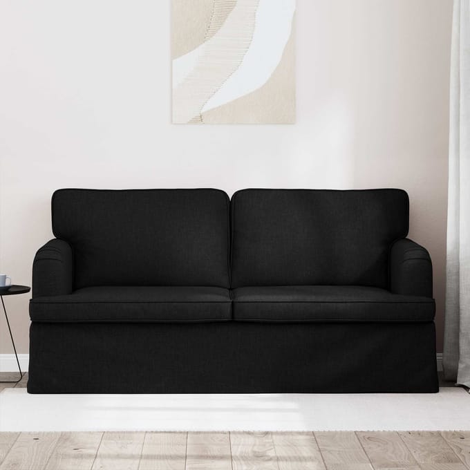vidaXL - Bank - Zwart - 162 - x - 80 - x - 85 - cm - Stof
