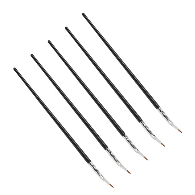 5 stuks gebogen eyelinerkwasten, multifunctionele make-up, schuine eyelinerkwasten, cosmetisch hulpmiddel voor concealer white