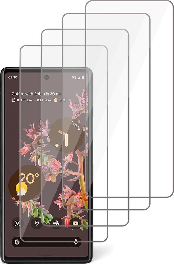 Screenprotector geschikt voor Google Pixel 6 - 4x Gehard Glas Screen Protector GlassGuard