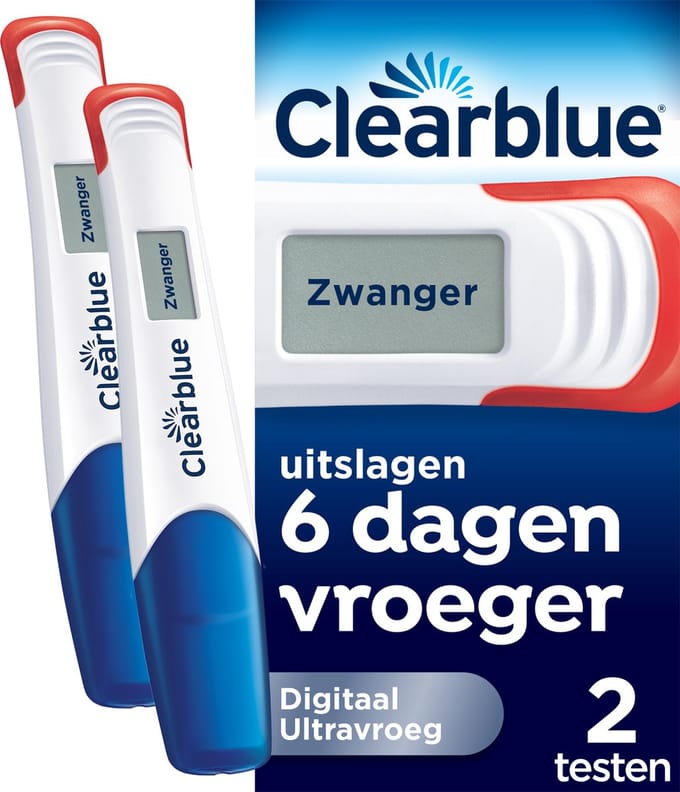 Clearblue Zwangerschapstest Digitaal Ultravroeg - 2 digitale testen